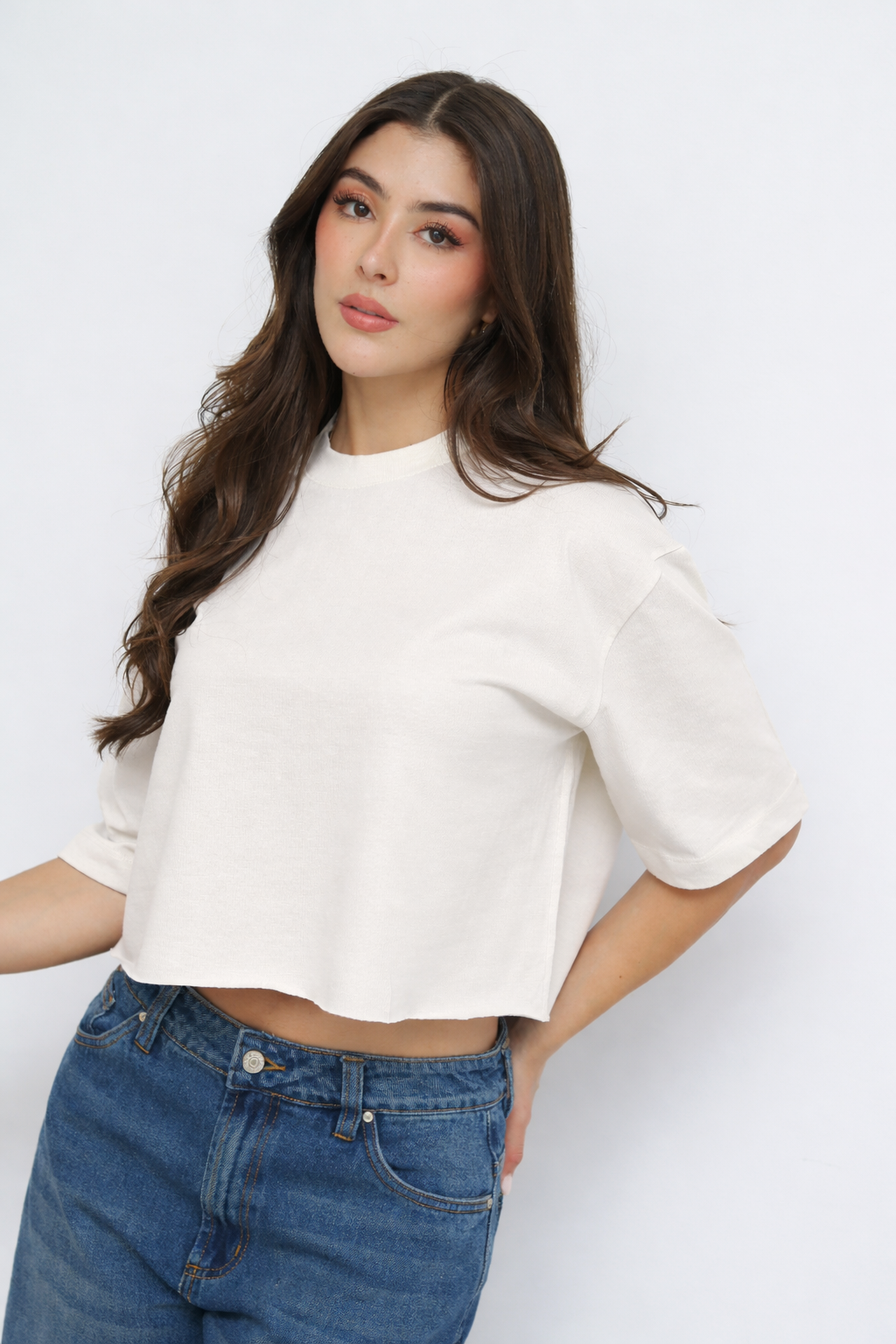 Camiseta Corta Blanco Marfil