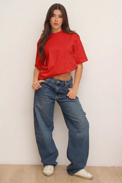 Camiseta Oversized Rojo