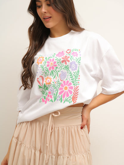 Camiseta Oversized Estampada