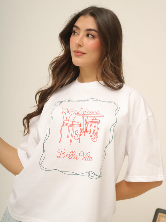 Camiseta Oversized Estampado