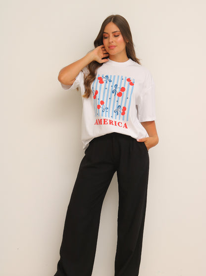 Camiseta Oversized Estampada