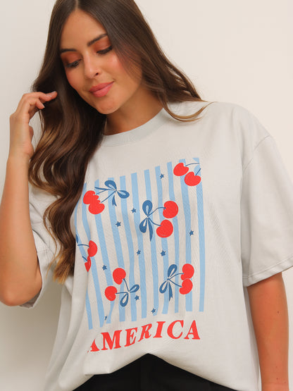 Camiseta Oversized Estampada