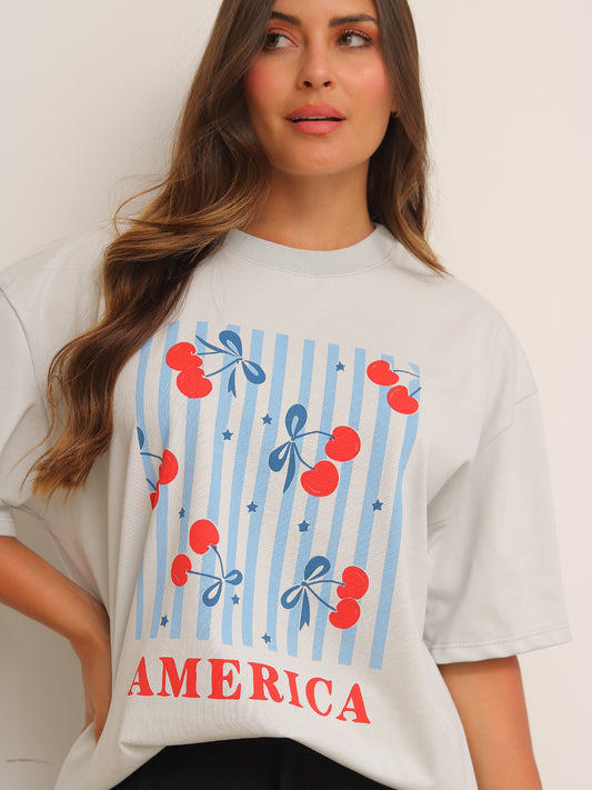 Camiseta Oversized Estampada