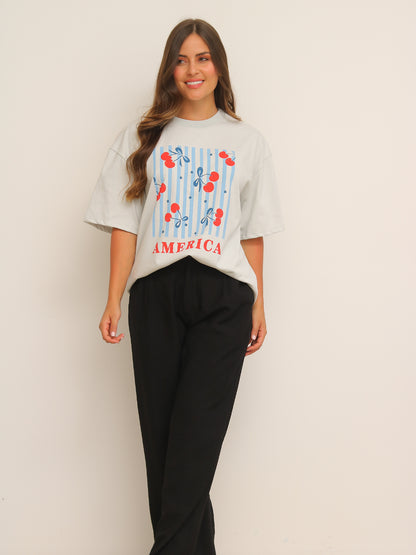 Camiseta Oversized Estampada