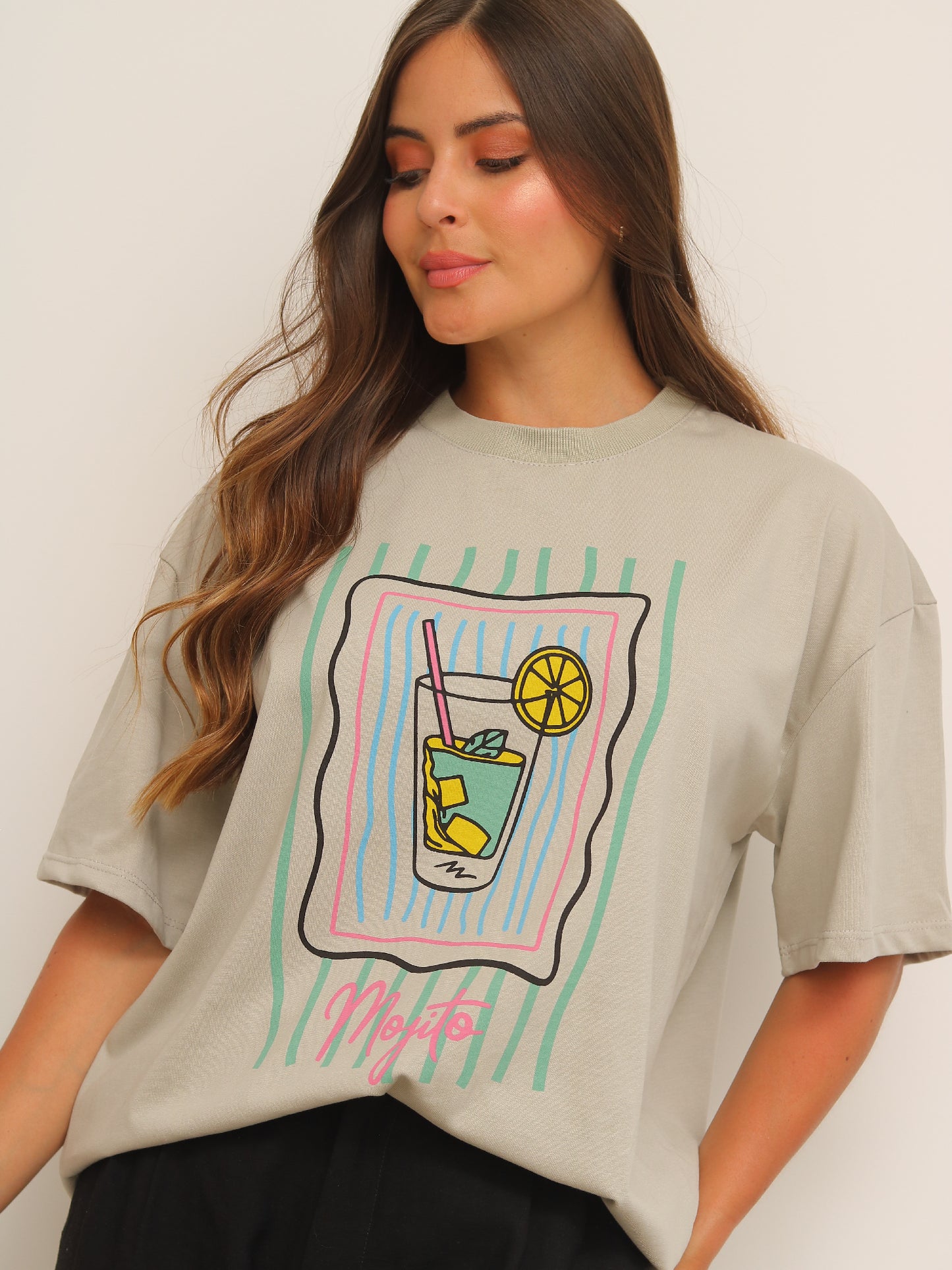 Camiseta Oversized Estampada