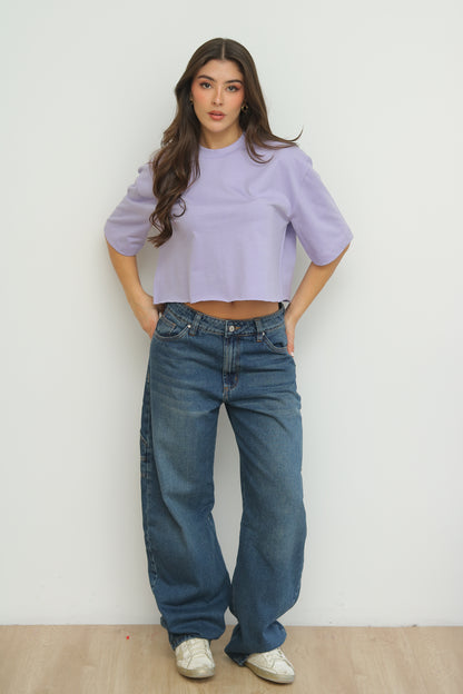 Camiseta Corta Lila