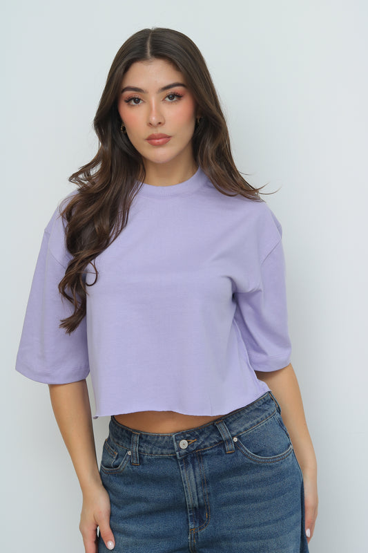 Camiseta Corta Lila
