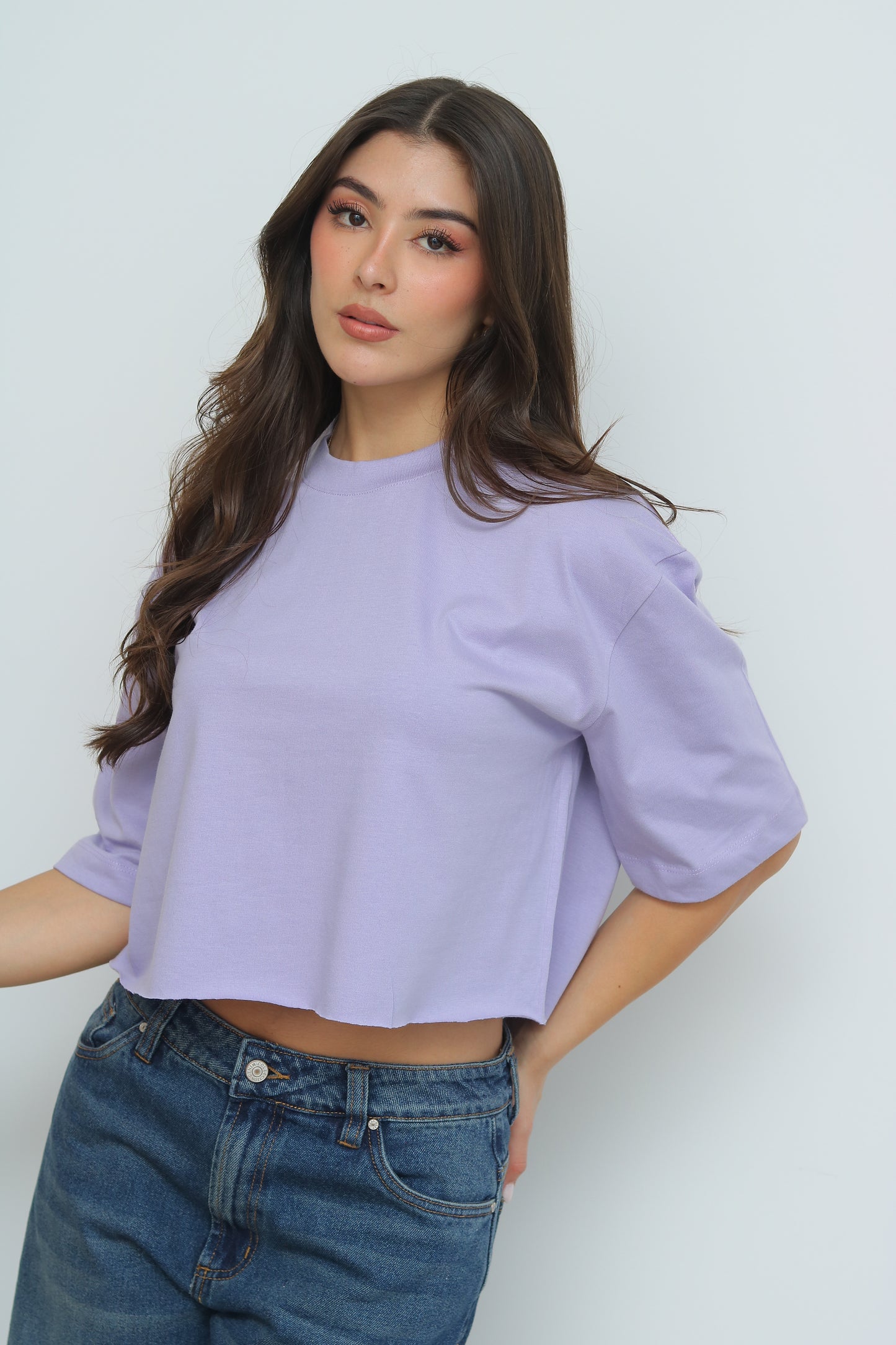 Camiseta Corta Lila