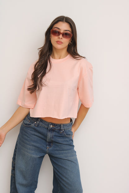 Camiseta Corta Rosada
