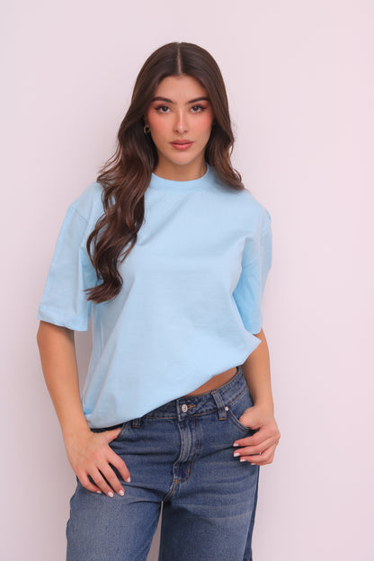 Camiseta Oversized Azul cielo